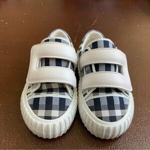 Burberry Plaid Shoes with Velcro Straps